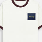 Maroon off white / S